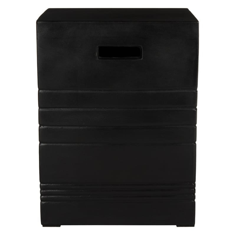 Safavieh Deidara Concrete Accent Stool  in Black