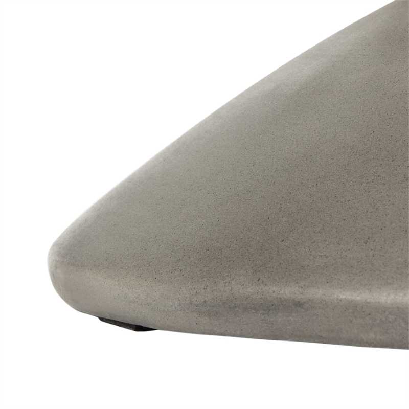Safavieh Benaya Concrete Accent Stool  in Dark Gray