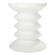 Safavieh Benaya Concrete Accent Stool  in Ivory