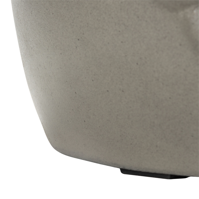 Safavieh Julyvia Concrete Accent Stool in Dark Gray