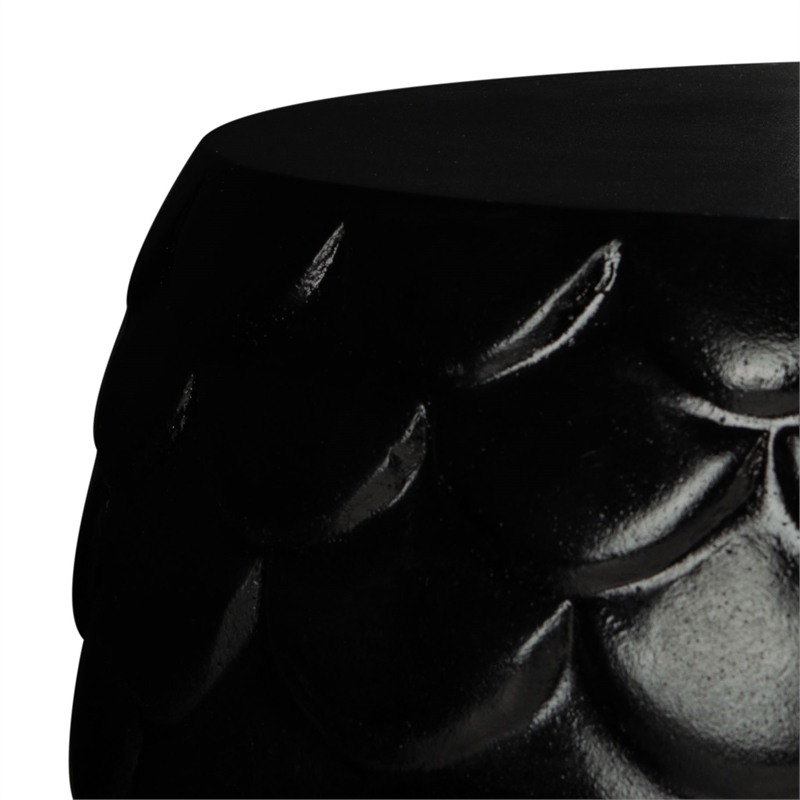 Safavieh Julyvia Concrete Accent Stool in Black
