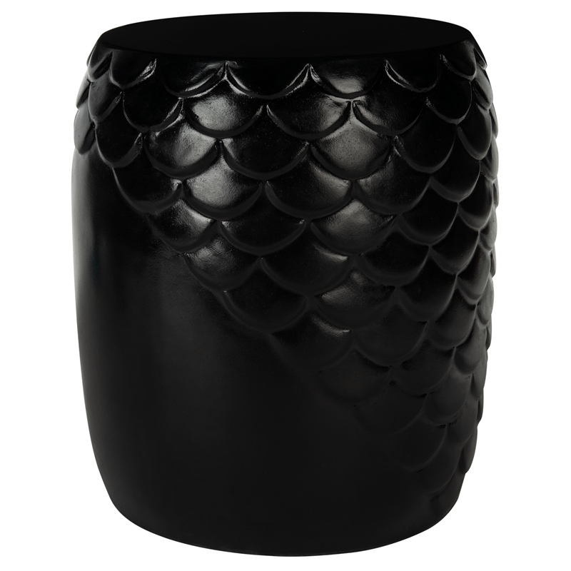 Safavieh Julyvia Concrete Accent Stool in Black