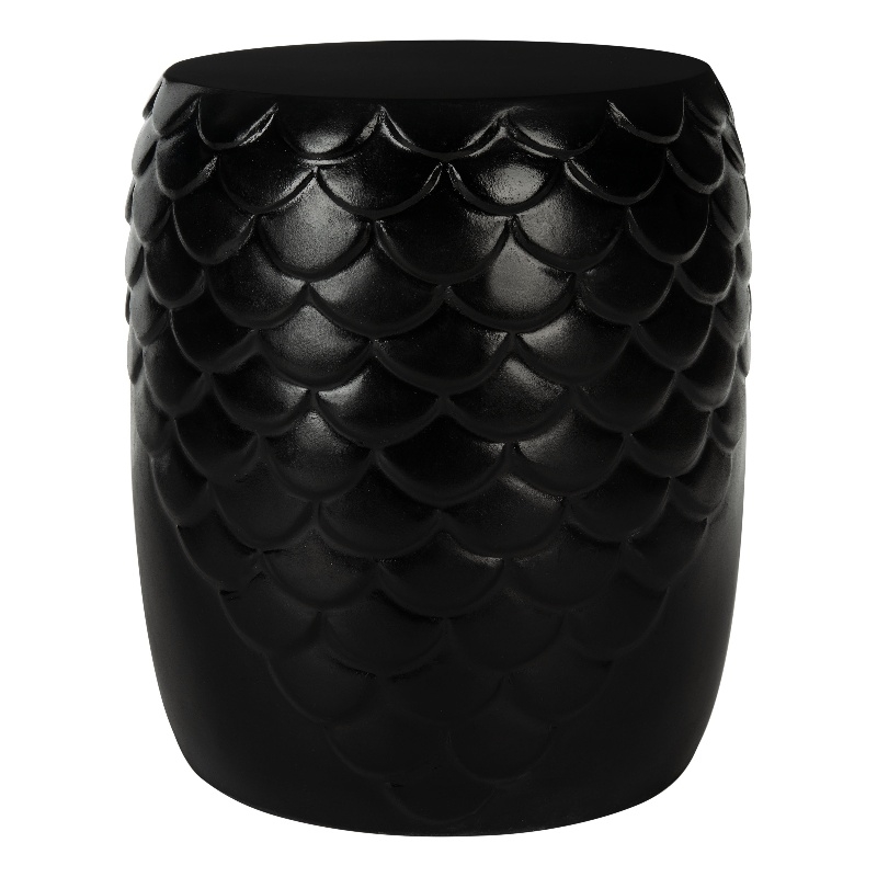 Safavieh Julyvia Concrete Accent Stool in Black