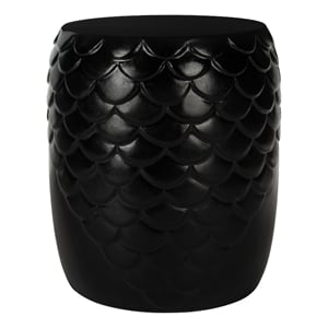 Safavieh Julyvia Concrete Accent Stool in Black