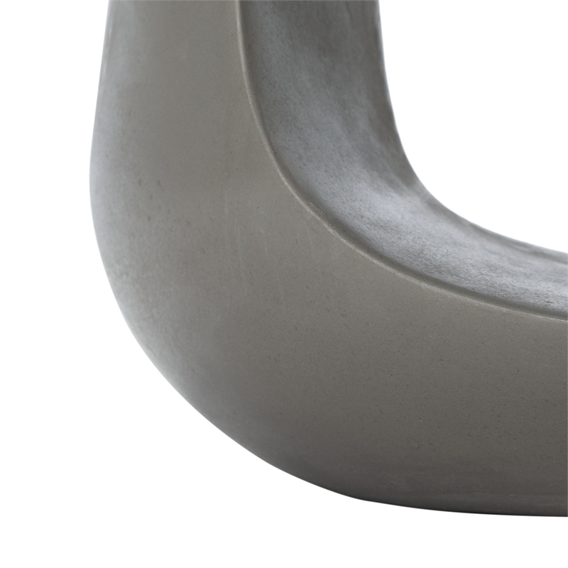 Safavieh Vikki Concrete Accent Stool  in Dark Gray