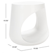 Safavieh Vikki Concrete Accent Stool  in Ivory