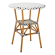 Safavieh California Metal Bistro Table in White / Navy