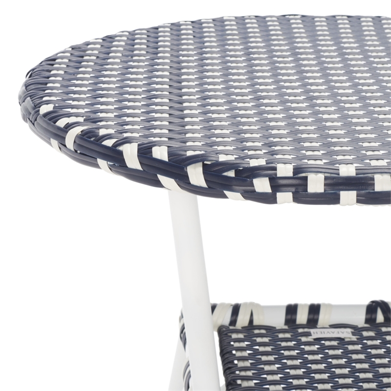 Safavieh California Metal Bistro Table in Navy / Navy