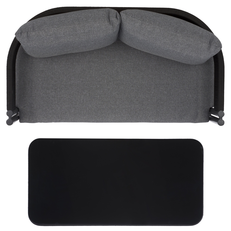 Safavieh Viola Steel Bench and Table  in Black / Gray