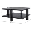 Safavieh Quigley Square Wood Coffee Table in Black