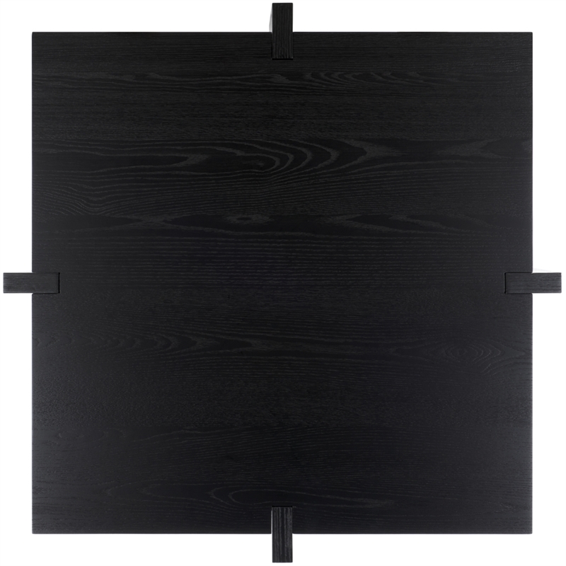 Safavieh Quigley Square Wood Coffee Table in Black