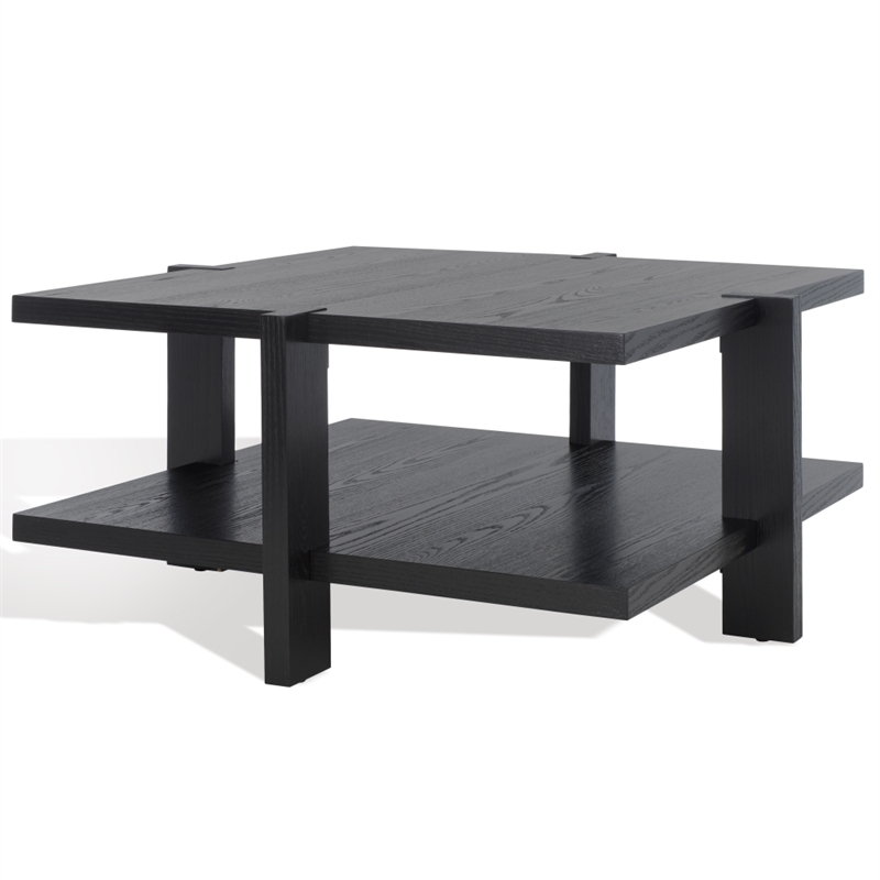 Safavieh Quigley Square Wood Coffee Table in Black