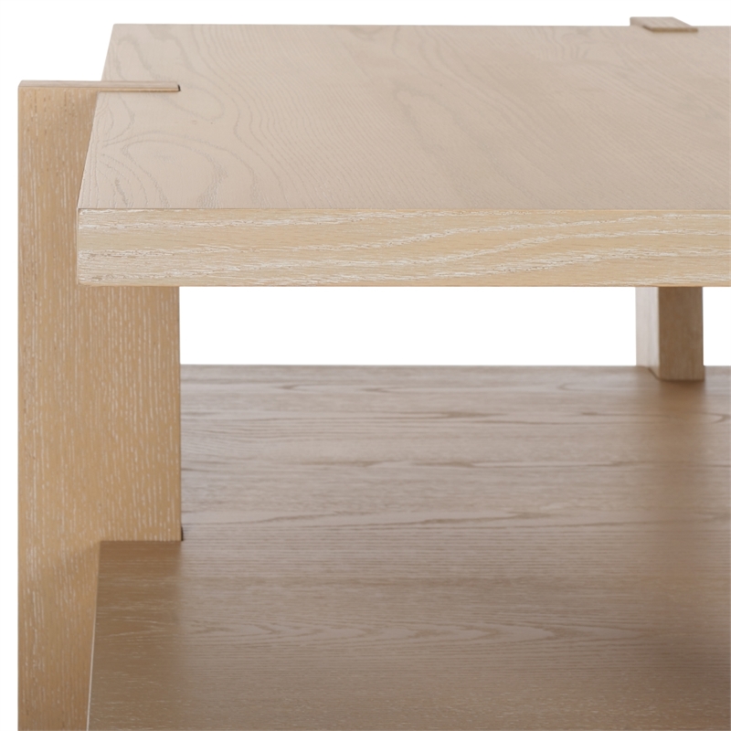 Safavieh Quigley Square Wood Coffee Table in Natural / Oak