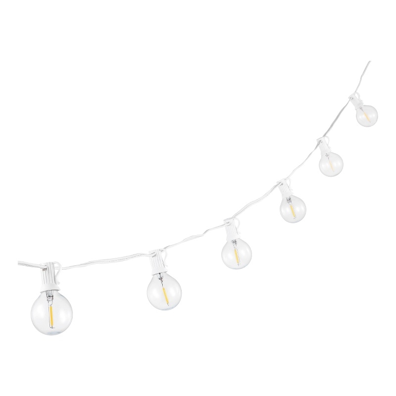 Safavieh Chiera LED Metal and Glass Outdoor String Light in White