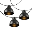 Safavieh Claudie LED Metal and Glass Outdoor String Light in Black