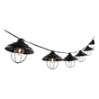 Safavieh Aislin LED Plastic and Metal Outdoor String Light in Black
