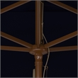 Safavieh Aklin 6.5Ft X 10Ft Wood Rectangle Umbrella in Navy