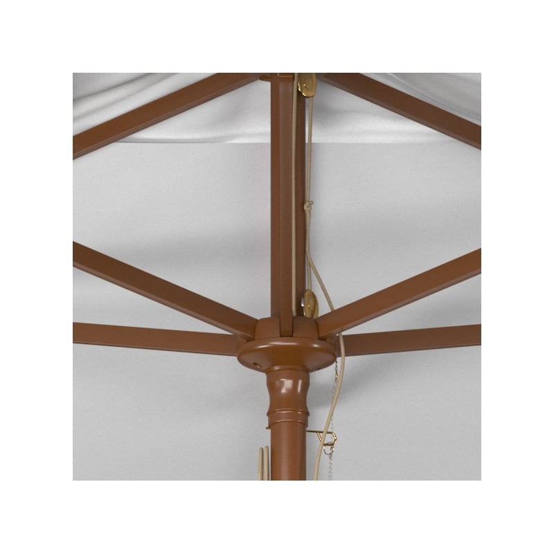 Safavieh Aklin 6.5Ft X 10Ft Wood Rectangle Umbrella in Ivory