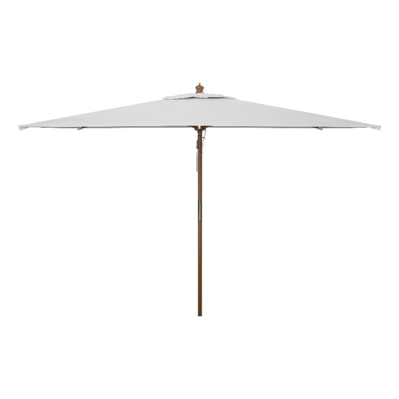 Safavieh Aklin 6.5Ft X 10Ft Wood Rectangle Umbrella in Ivory