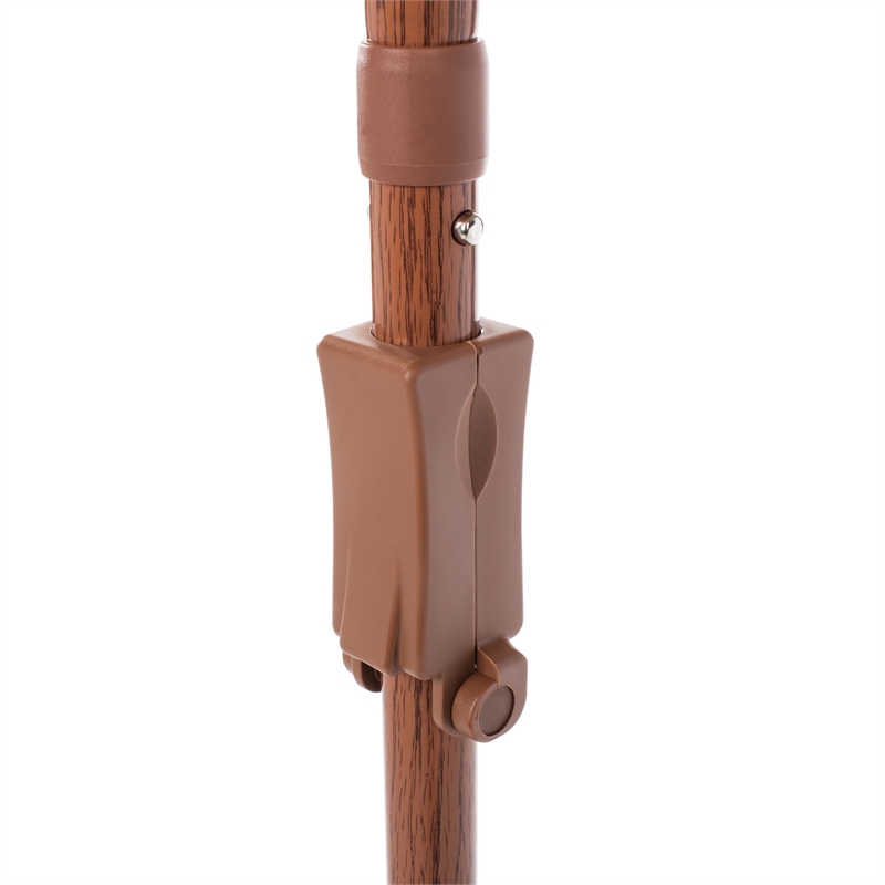 Safavieh Hilo 6.5 Ft Tiki Metal and Fabric Beach Umbrella in Brown