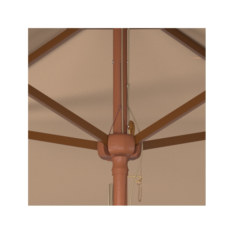 Safavieh Velop 7.5Ft Square Wood Umbrella in Beige