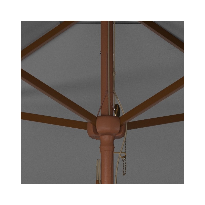 Safavieh Velop 7.5Ft Square Wood Umbrella in Gray