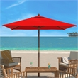 Safavieh Velop 7.5Ft Square Wood Umbrella in Red