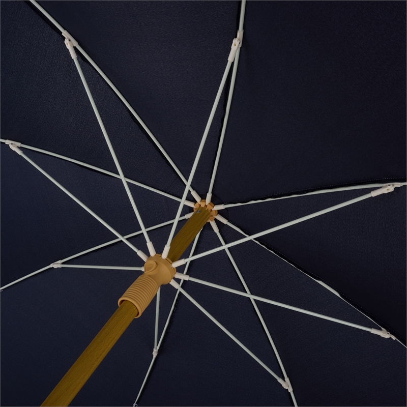 Safavieh Valencia 6.5 Ft Metal and Fabric Beach Umbrella in Navy