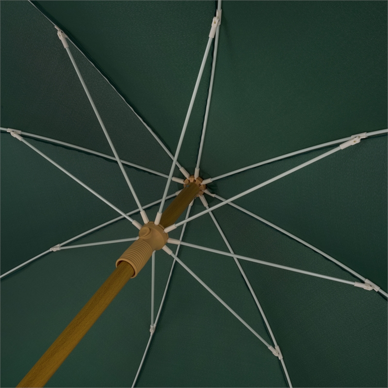 Safavieh Valencia 6.5 Ft Metal and Fabric Beach Umbrella in Green
