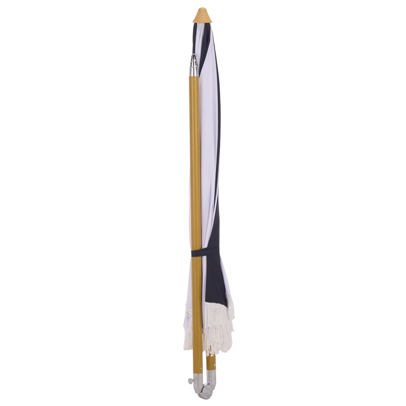 Safavieh Gallo 6.5 Ft Metal and Fabric Beach Umbrella in Navy