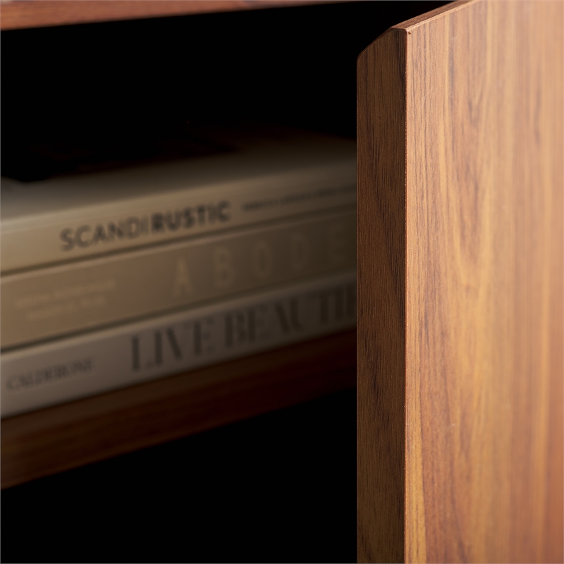 Safavieh Narine 4 Door 2 Shelf Wood  Sideboard/Media in Walnut