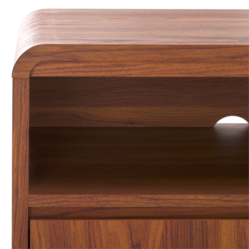 Safavieh Narine 4 Door 2 Shelf Wood  Sideboard/Media in Walnut