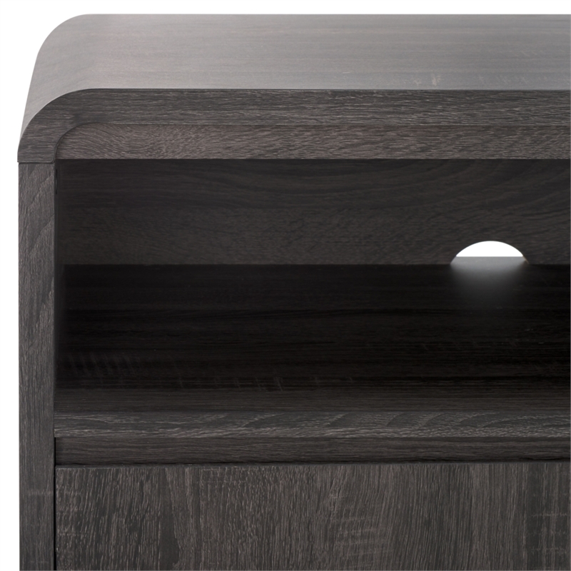 Safavieh Narine 4 Door 2 Shelf Wood  Sideboard/Media in Black