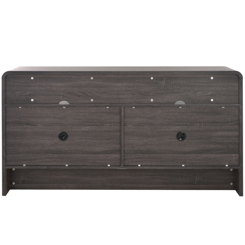 Safavieh Narine 4 Door 2 Shelf Wood  Sideboard/Media in Black