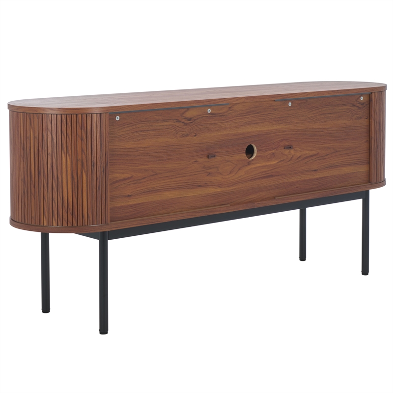 Safavieh Shaelynn 4 Door Wood  Sideboard/Media in Walnut / Black