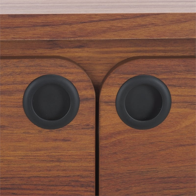 Safavieh Shaelynn 4 Door Wood  Sideboard/Media in Walnut / Black