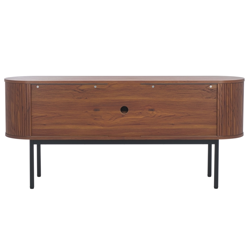 Safavieh Shaelynn 4 Door Wood  Sideboard/Media in Walnut / Black