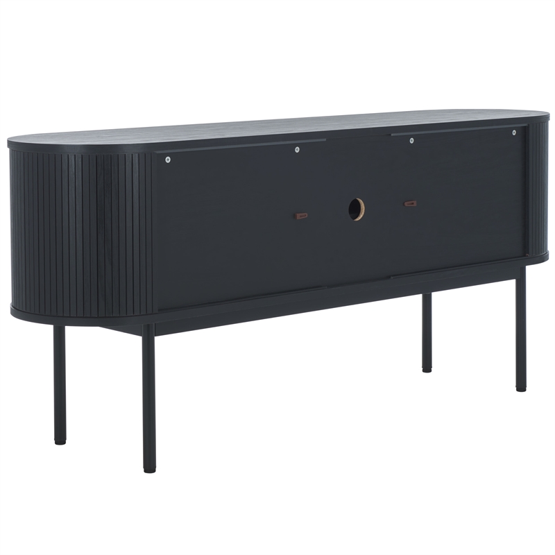 Safavieh Shaelynn 4 Door Wood  Sideboard/Media in Black / Black