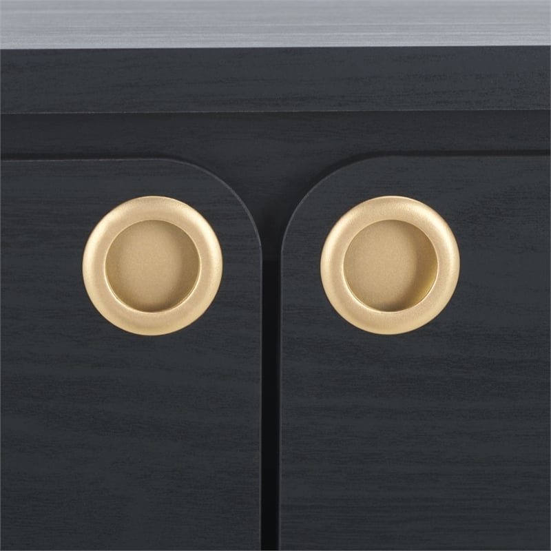 Safavieh Shaelynn 4 Door Wood  Sideboard/Media in Black / Black