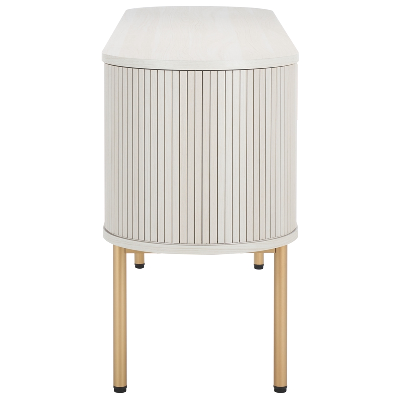 Safavieh Shaelynn 4 Door Wood  Sideboard/Media in White / Gold