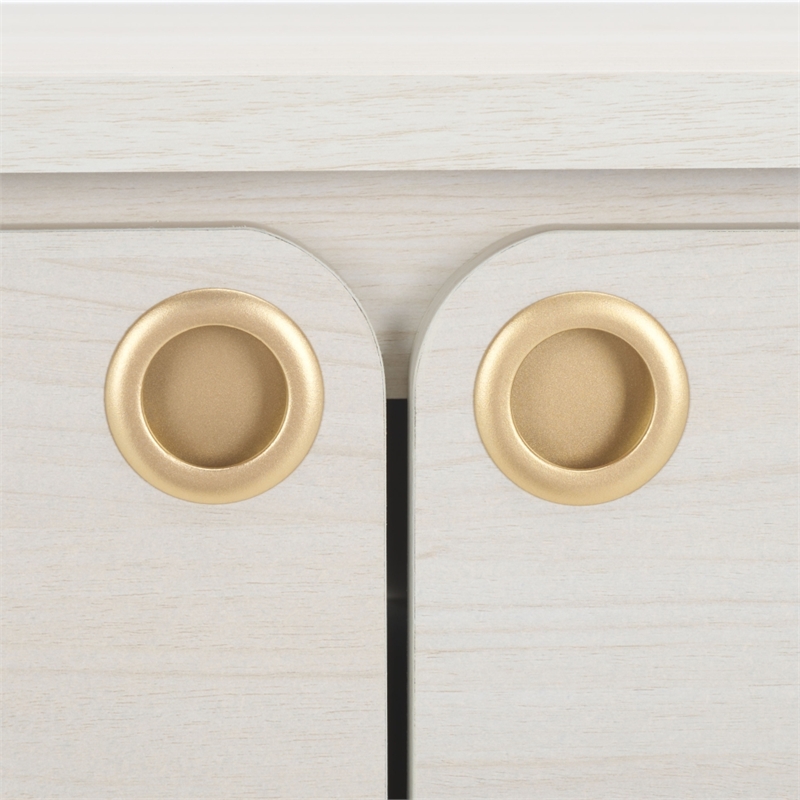 Safavieh Shaelynn 4 Door Wood  Sideboard/Media in White / Gold