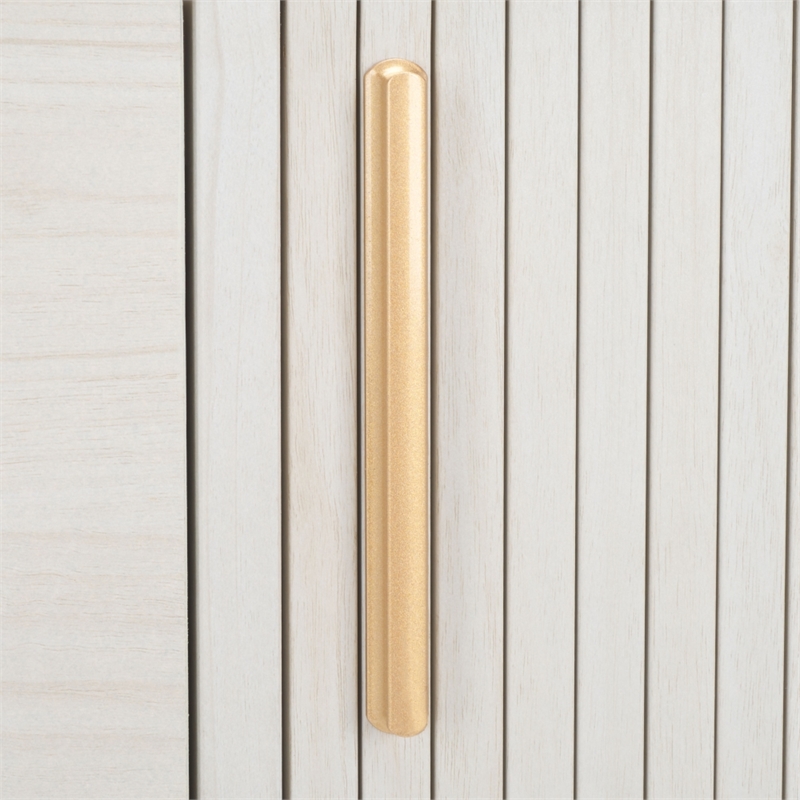 Safavieh Shaelynn 4 Door Wood  Sideboard/Media in White / Gold