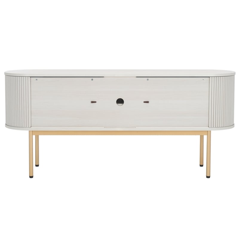 Safavieh Shaelynn 4 Door Wood  Sideboard/Media in White / Gold