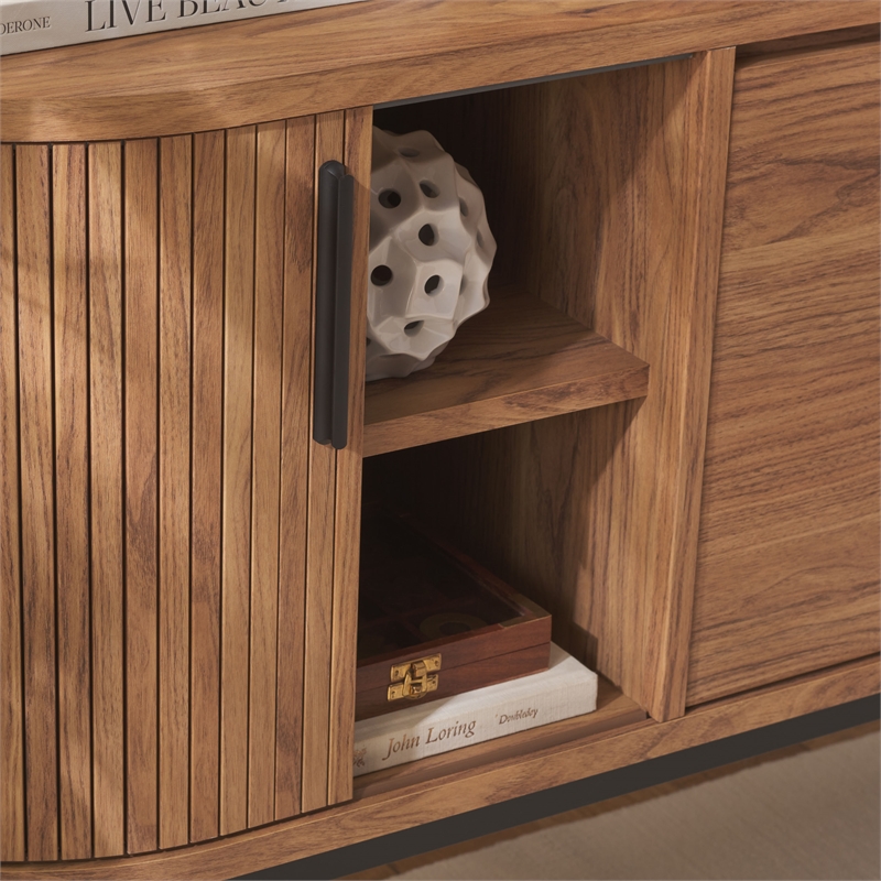 Safavieh Shaelynn 4 Door Wood  Sideboard/Media  in Oak / Black