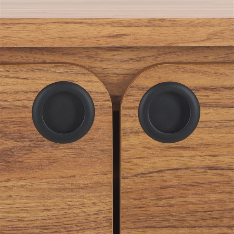 Safavieh Shaelynn 4 Door Wood  Sideboard/Media  in Oak / Black