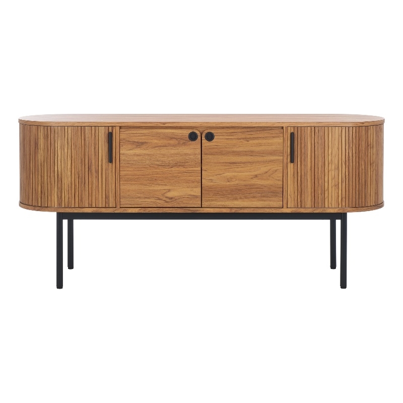 Safavieh Shaelynn 4 Door Wood  Sideboard/Media  in Oak / Black