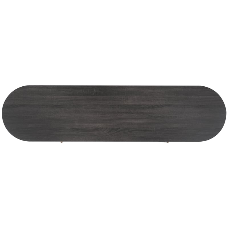 Safavieh Shaelynn 4 Door Wood  Sideboard/Media  in Black / Gold