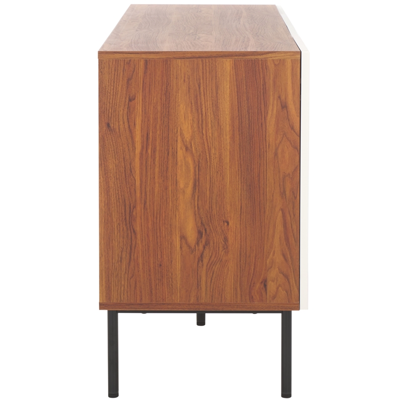 Safavieh Mayln 4 Door Wood and Steel Sideboard/Mediastand in Ivory / White