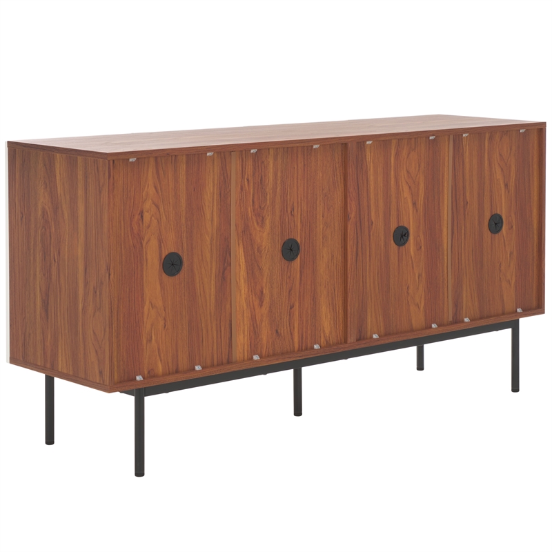 Safavieh Mayln 4 Door Wood and Steel Sideboard/Mediastand in Ivory / White