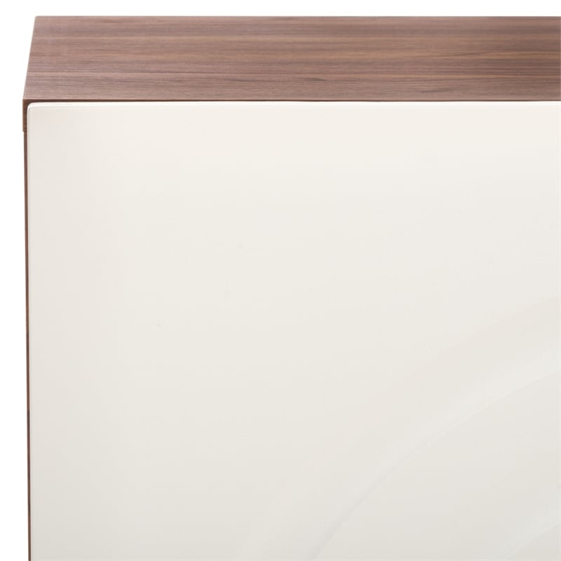 Safavieh Mayln 4 Door Wood and Steel Sideboard/Mediastand in Ivory / White